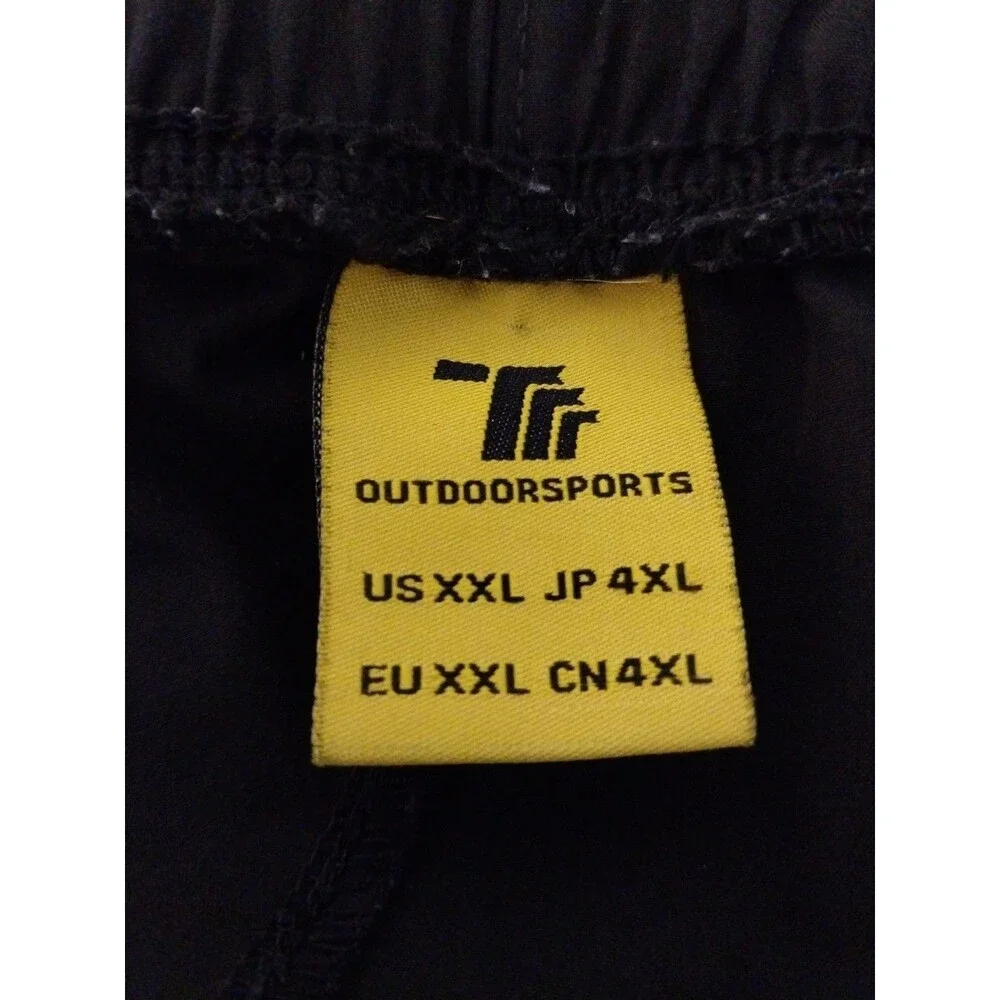 TRR Men's Hiking Track Pants with Zipper Pocket Stretch Waist Black Size XXLarge - Picture 5 of 7